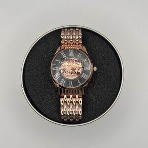 Mens Watch - August Steiner Genuine Coin Watch - Rose Gold